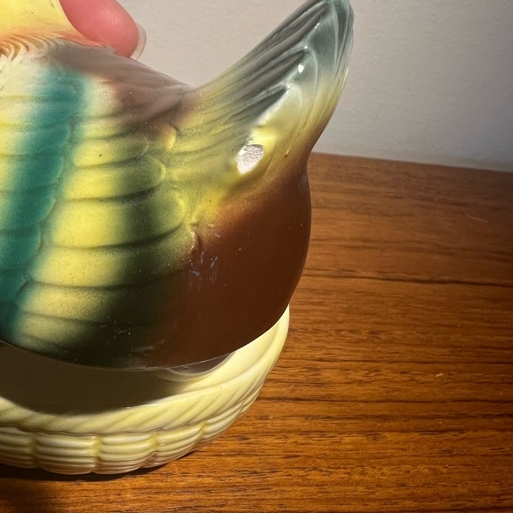 Hen on nest with salt and pepper shakers Vintage Japan Read - Picture 4 of 11